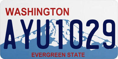 WA license plate AYU1029