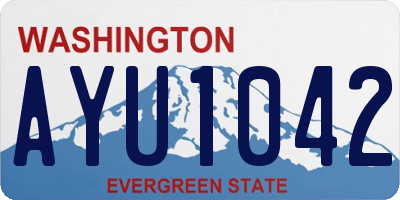 WA license plate AYU1042