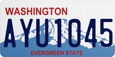 WA license plate AYU1045