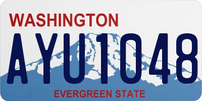 WA license plate AYU1048