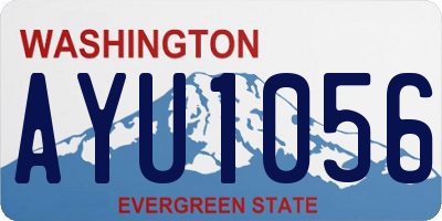 WA license plate AYU1056