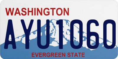 WA license plate AYU1060