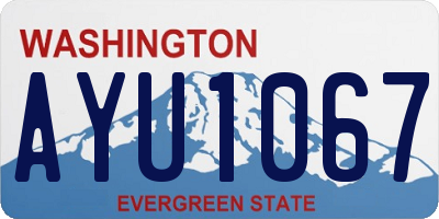 WA license plate AYU1067