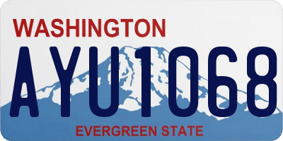 WA license plate AYU1068