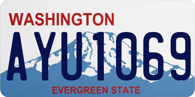 WA license plate AYU1069