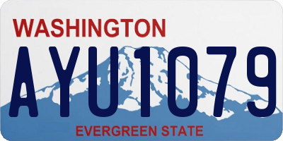 WA license plate AYU1079