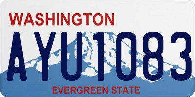 WA license plate AYU1083