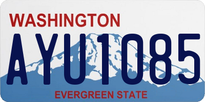 WA license plate AYU1085