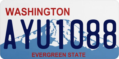 WA license plate AYU1088