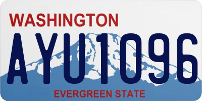 WA license plate AYU1096
