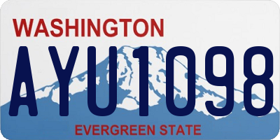 WA license plate AYU1098