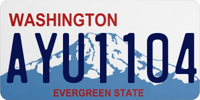 WA license plate AYU1104
