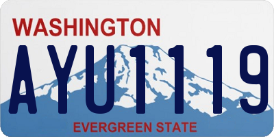 WA license plate AYU1119
