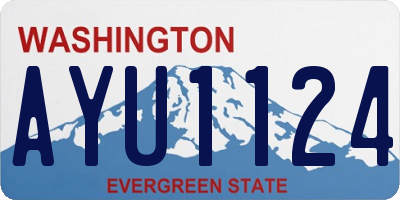 WA license plate AYU1124