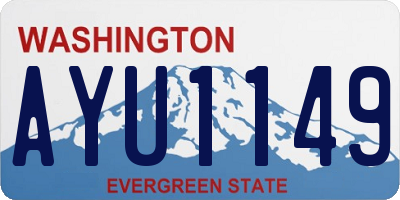 WA license plate AYU1149