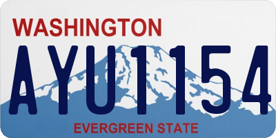 WA license plate AYU1154