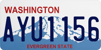 WA license plate AYU1156