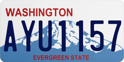 WA license plate AYU1157