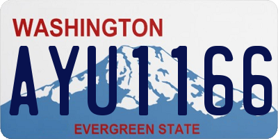 WA license plate AYU1166