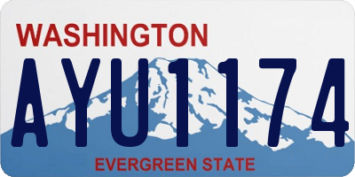 WA license plate AYU1174