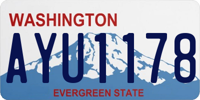 WA license plate AYU1178