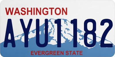 WA license plate AYU1182