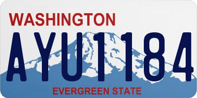WA license plate AYU1184