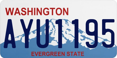 WA license plate AYU1195