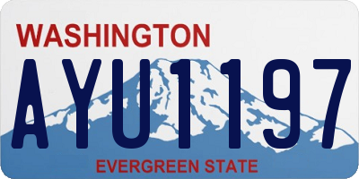 WA license plate AYU1197