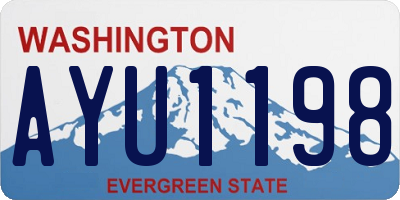 WA license plate AYU1198
