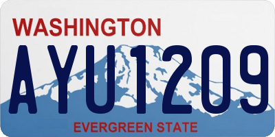 WA license plate AYU1209