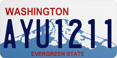 WA license plate AYU1211