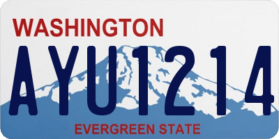 WA license plate AYU1214