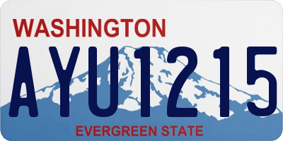 WA license plate AYU1215