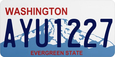 WA license plate AYU1227