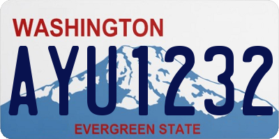 WA license plate AYU1232
