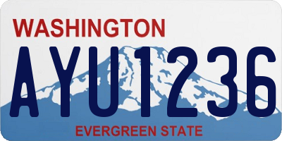 WA license plate AYU1236