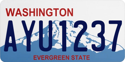 WA license plate AYU1237