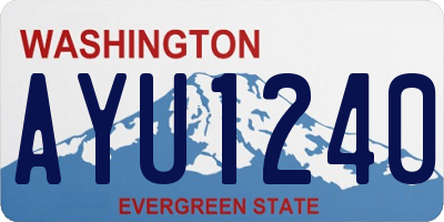 WA license plate AYU1240