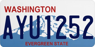WA license plate AYU1252