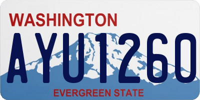 WA license plate AYU1260