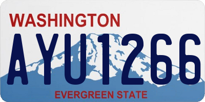 WA license plate AYU1266