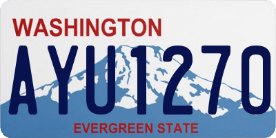WA license plate AYU1270