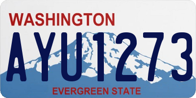 WA license plate AYU1273