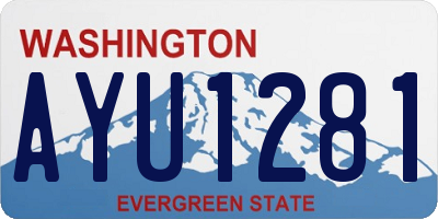 WA license plate AYU1281