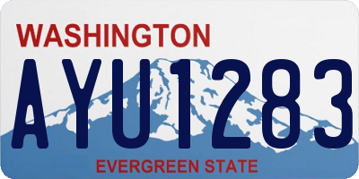 WA license plate AYU1283