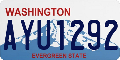 WA license plate AYU1292
