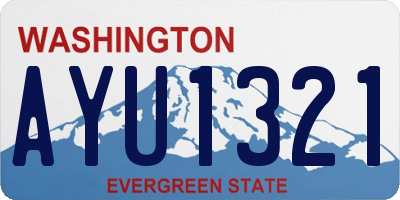 WA license plate AYU1321