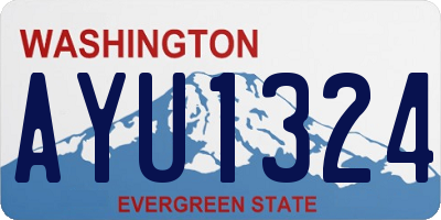 WA license plate AYU1324