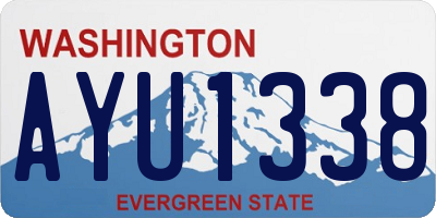 WA license plate AYU1338
